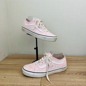 Vans Old Skool Pink Floral Embroidered Sneakers Women’s Size 7.5